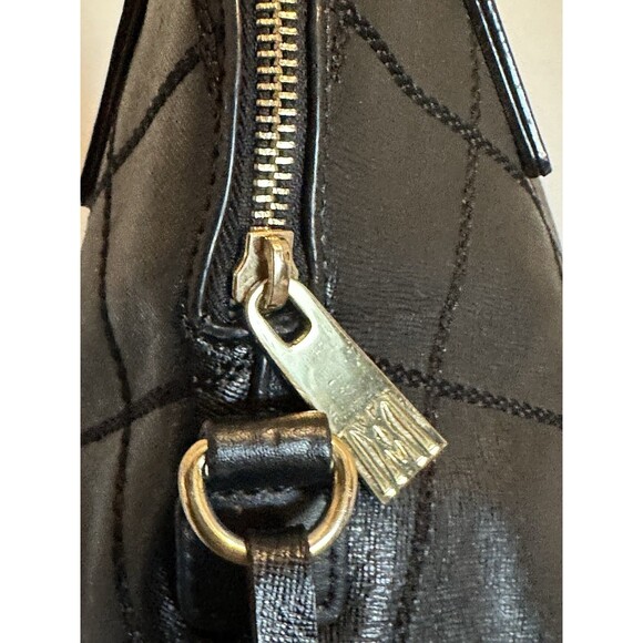 Antonio Melani Satchel Handbag Quilted Black Leather - Picture 6 of 16